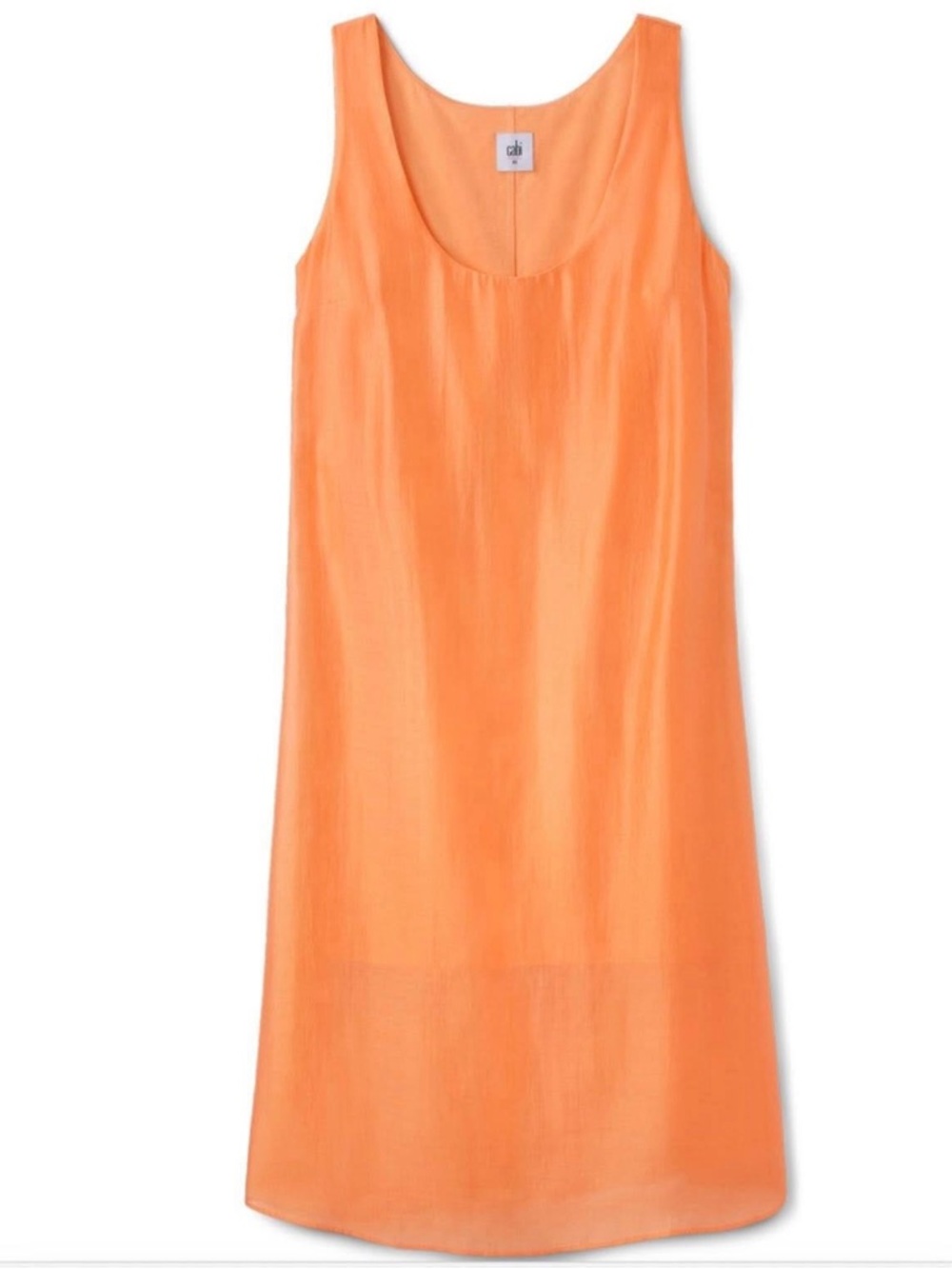 Cabi Glimmer Dress Medium A-Line Midi Sleeveless Sunset EUC